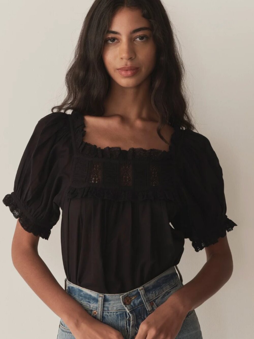 Doen Frances Top in Black XS